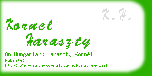 kornel haraszty business card